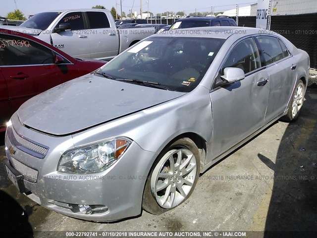 1G1ZE5EB6AF323041 - 2010 CHEVROLET MALIBU LTZ SILVER photo 2