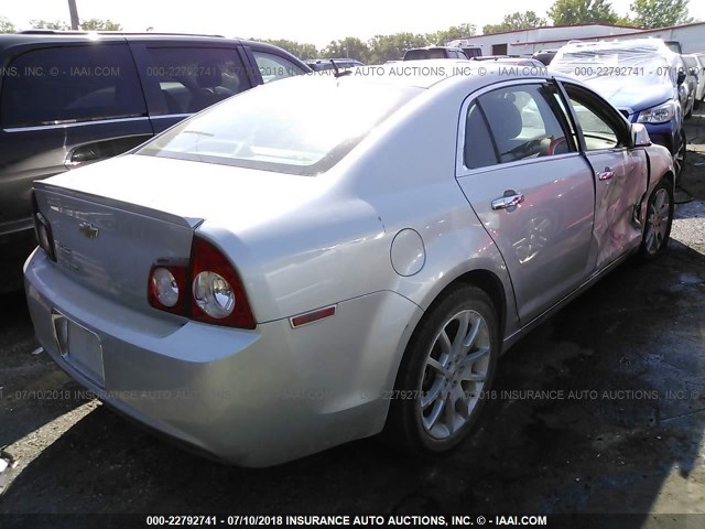 1G1ZE5EB6AF323041 - 2010 CHEVROLET MALIBU LTZ SILVER photo 4