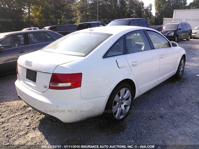 WAUDV74F87N048110 - 2007 AUDI A6 4.2 QUATTRO WHITE photo 4