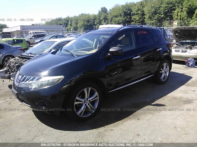 JN8AZ18W69W100448 - 2009 NISSAN MURANO S/SL/LE BLACK photo 2