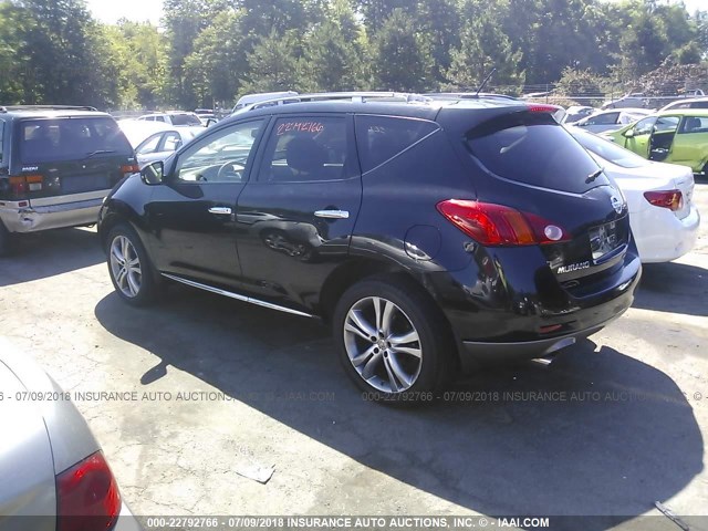 JN8AZ18W69W100448 - 2009 NISSAN MURANO S/SL/LE BLACK photo 3