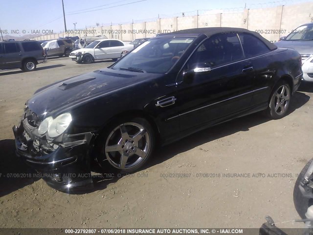 WDBTK72FX7T075037 - 2007 MERCEDES-BENZ CLK 550 BLACK photo 2