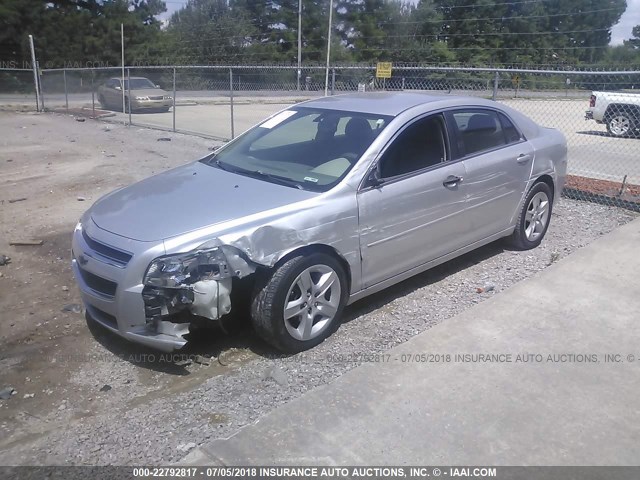 1G1ZB5EB7A4114072 - 2010 CHEVROLET MALIBU LS SILVER photo 2