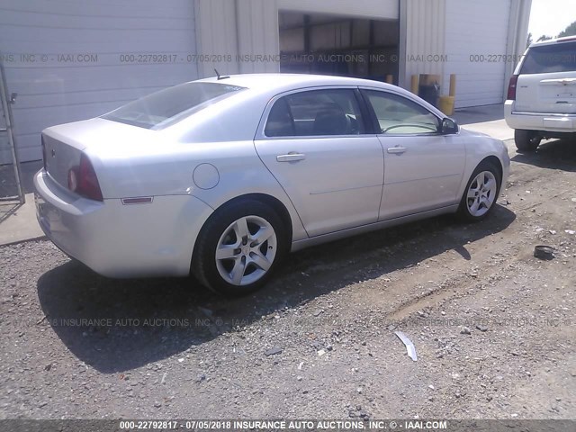 1G1ZB5EB7A4114072 - 2010 CHEVROLET MALIBU LS SILVER photo 4