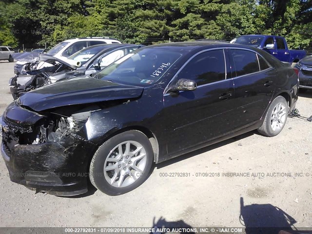 1G11C5SL1EF188346 - 2014 CHEVROLET MALIBU 1LT BLACK photo 2