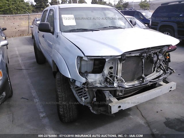 5TELU42N16Z210276 - 2006 TOYOTA TACOMA DOUBLE CAB ნაცრისფერი ფოტო 1