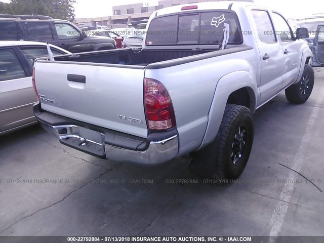 5TELU42N16Z210276 - 2006 TOYOTA TACOMA DOUBLE CAB ნაცრისფერი ფოტო 4