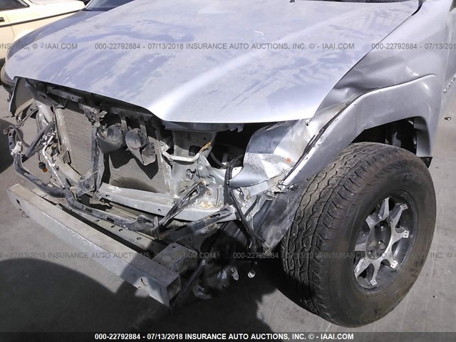 5TELU42N16Z210276 - 2006 TOYOTA TACOMA DOUBLE CAB ნაცრისფერი ფოტო 6