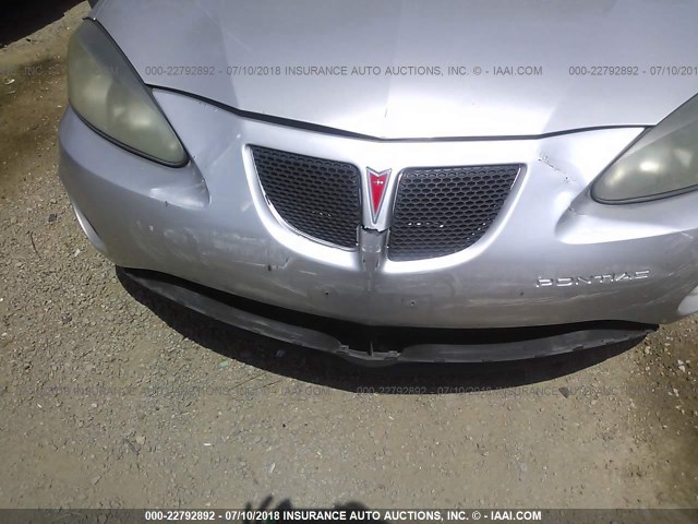 2G2WP552361260987 - 2006 PONTIAC GRAND PRIX SILVER photo 6