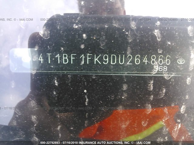 4T1BF1FK9DU264866 - 2013 TOYOTA CAMRY L/SE/LE/XLE 黑色 照片 9