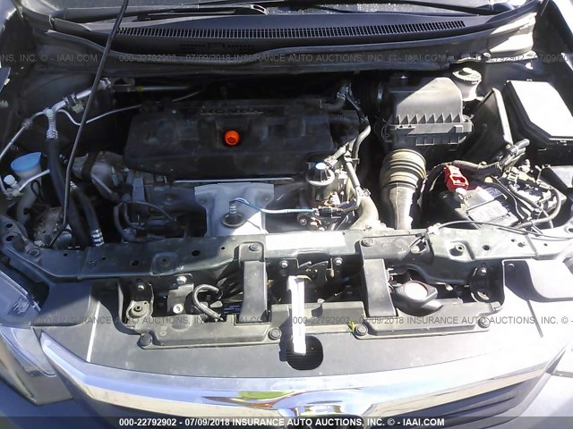 2HGFB2F95CH315612 - 2012 HONDA CIVIC EXL 灰色 照片 10