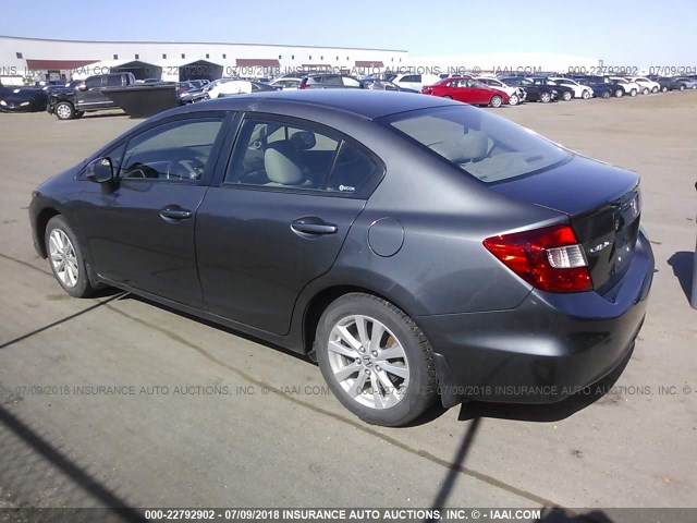 2HGFB2F95CH315612 - 2012 HONDA CIVIC EXL 灰色 照片 3