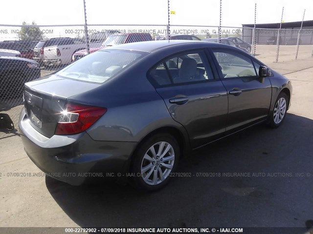 2HGFB2F95CH315612 - 2012 HONDA CIVIC EXL 灰色 照片 4