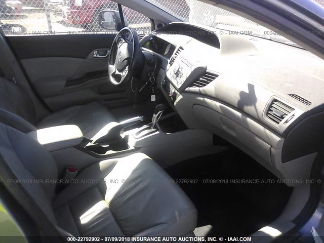 2HGFB2F95CH315612 - 2012 HONDA CIVIC EXL 灰色 照片 5