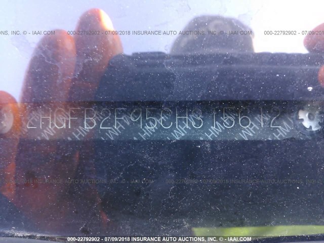 2HGFB2F95CH315612 - 2012 HONDA CIVIC EXL 灰色 照片 9