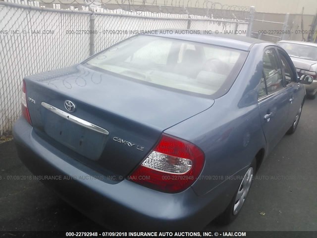 4T1BE30K23U712452 - 2003 TOYOTA CAMRY LE/XLE/SE 蓝色 照片 4