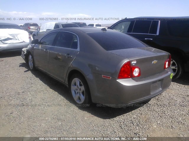 1G1ZB5E0XCF103511 - 2012 CHEVROLET MALIBU LS GOLD photo 3