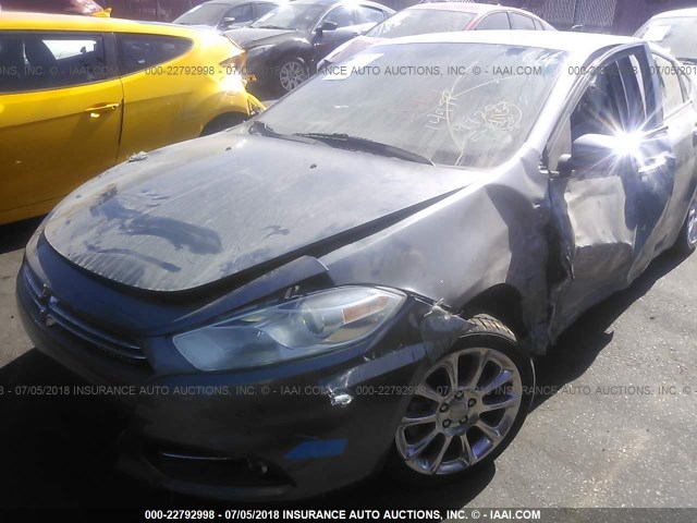 1C3CDFCH5DD149772 - 2013 DODGE DART LIMITED/R/T GRAY photo 6