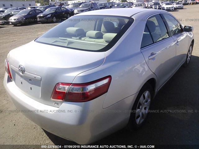 4T1BE46K87U632530 - 2007 TOYOTA CAMRY NEW GENERAT CE/LE/XLE/SE SILVER photo 4