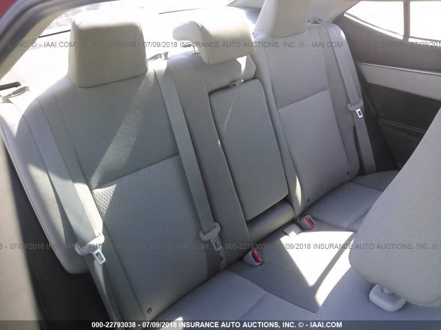 2T1BURHE8FC399319 - 2015 TOYOTA COROLLA L/LE/LE PLS/PRM/S/S PLS წითელი ფოტო 8