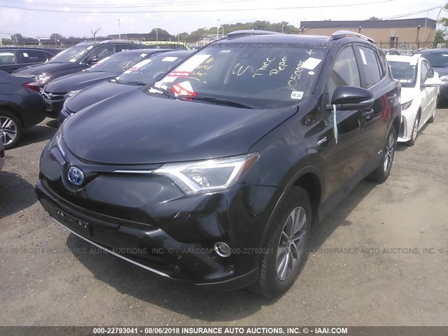 JTMRJREV3GD050035 - 2016 TOYOTA RAV4 HV XLE BLACK photo 2