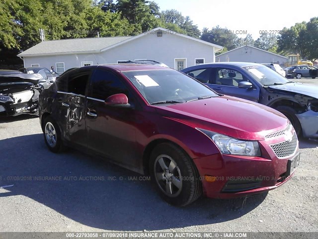 1G1PE5SC4C7260216 - 2012 CHEVROLET CRUZE LT RED photo 1