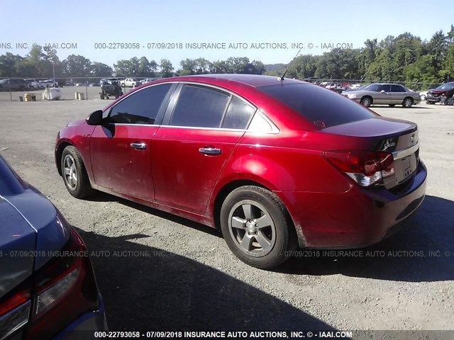 1G1PE5SC4C7260216 - 2012 CHEVROLET CRUZE LT RED photo 3