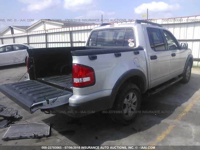 1FMEU3BE6AUF05910 - 2010 FORD EXPLORER SPORT TR XLT SILVER photo 4