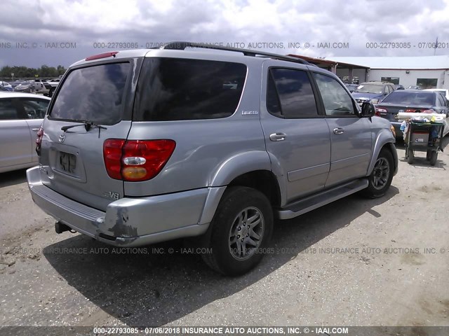 5TDZT38A63S181684 - 2003 TOYOTA SEQUOIA LIMITED GRAY photo 4