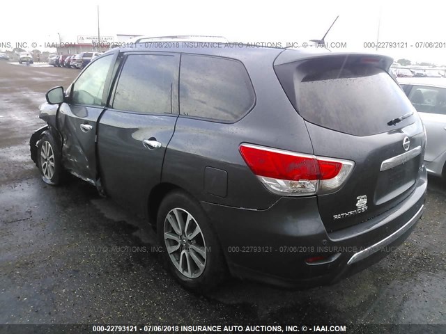 5N1AR2MM6EC666946 - 2014 NISSAN PATHFINDER S/SV/SL/PLATINUM GRAY photo 3