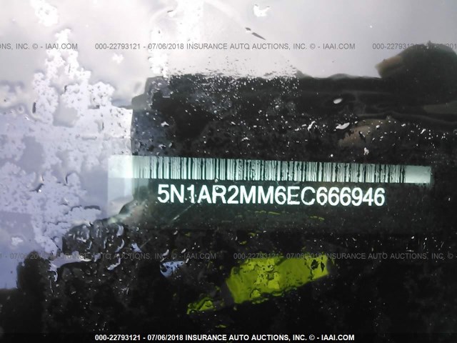 5N1AR2MM6EC666946 - 2014 NISSAN PATHFINDER S/SV/SL/PLATINUM GRAY photo 9
