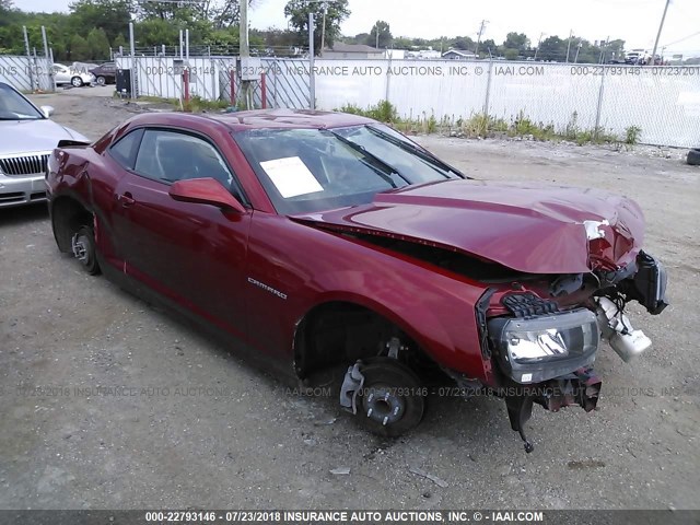 2G1FB1E35F9197719 - 2015 CHEVROLET CAMARO LS RED photo 1