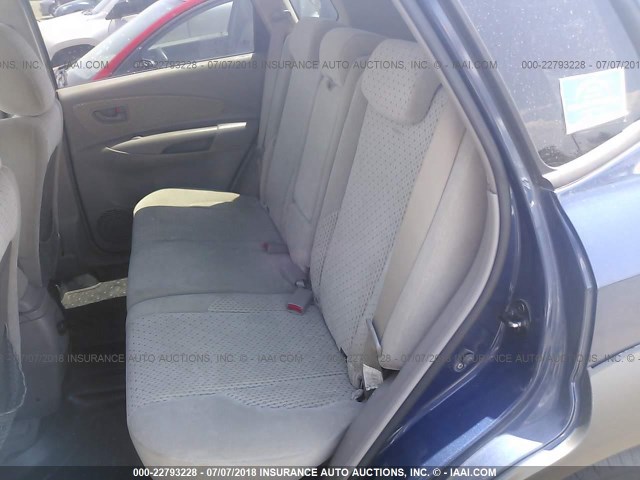 KM8JN12D95U035496 - 2005 HYUNDAI TUCSON GLS/LX BLUE photo 8