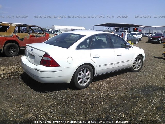 1FAFP25116G150661 - 2006 FORD FIVE HUNDRED LIMITED WHITE photo 4