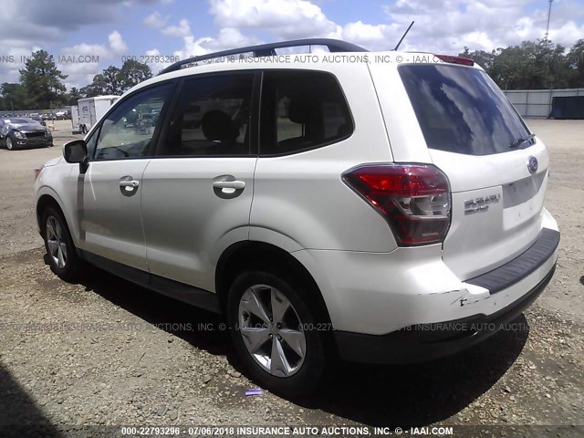 JF2SJADC9FH525392 - 2015 SUBARU FORESTER 2.5I PREMIUM WHITE photo 3