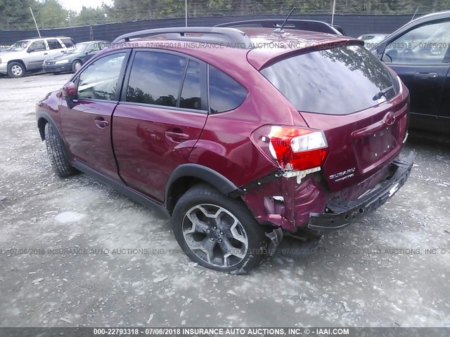 JF2GPAGC1D2890309 - 2013 SUBARU XV CROSSTREK 2.0 LIMITED RED photo 3