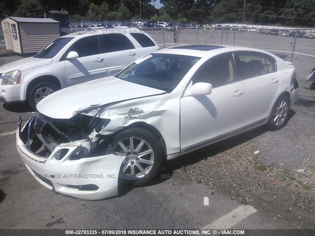 JTHBH96S065024114 - 2006 LEXUS GS GENERATION 200 300 WHITE photo 2