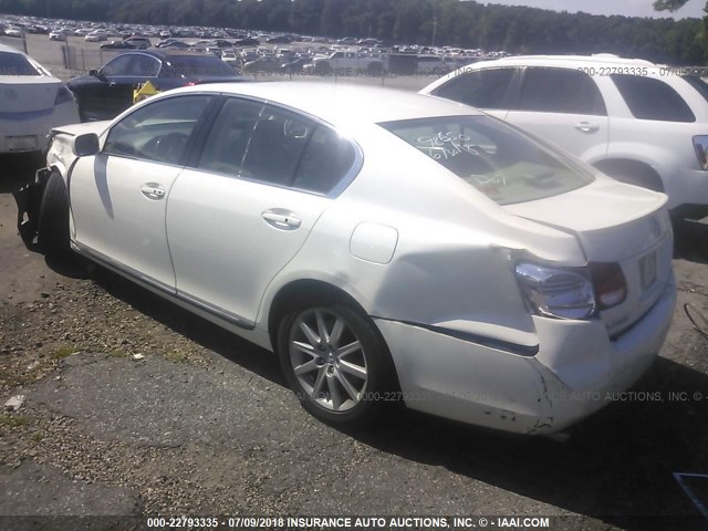 JTHBH96S065024114 - 2006 LEXUS GS GENERATION 200 300 WHITE photo 3