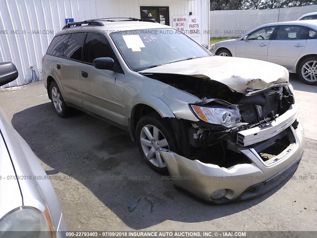 4S4BP61C697348207 - 2009 SUBARU OUTBACK 2.5I GOLD photo 1