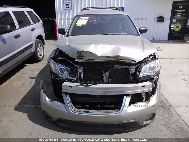 4S4BP61C697348207 - 2009 SUBARU OUTBACK 2.5I GOLD photo 6