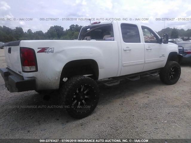 1GTHK63629F110560 - 2009 GMC SIERRA K2500 SLT WHITE photo 4