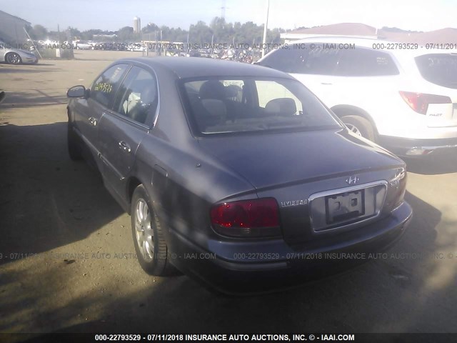 KMHWF35H23A865684 - 2003 HYUNDAI SONATA GLS/LX GRAY photo 3