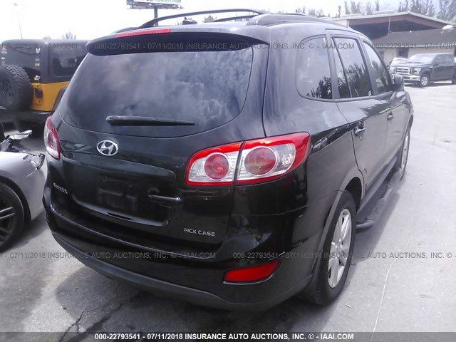 5XYZH4AG5CG117414 - 2012 HYUNDAI SANTA FE SE BLACK photo 4