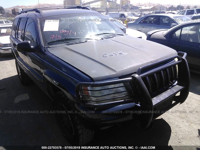 1J4GW68N9XC759703 - 1999 JEEP GRAND CHEROKEE LIMITED BLUE photo 1