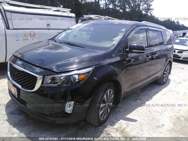 KNDMC5C1XG6108403 - 2016 KIA SEDONA EX/SX BLACK photo 2