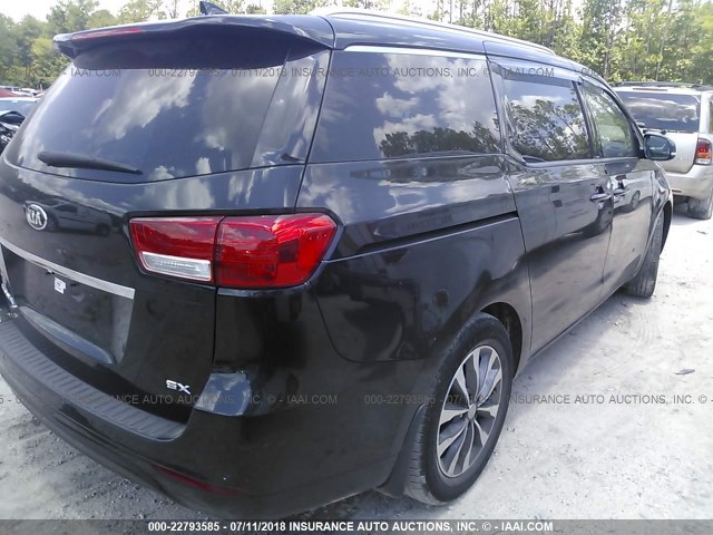 KNDMC5C1XG6108403 - 2016 KIA SEDONA EX/SX BLACK photo 4