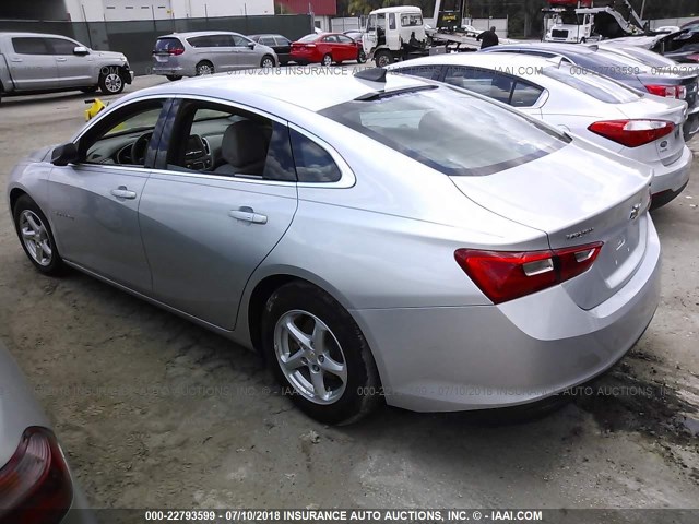 1G1ZB5ST1HF146348 - 2017 CHEVROLET MALIBU LS ვერცხლისფერი ფოტო 3