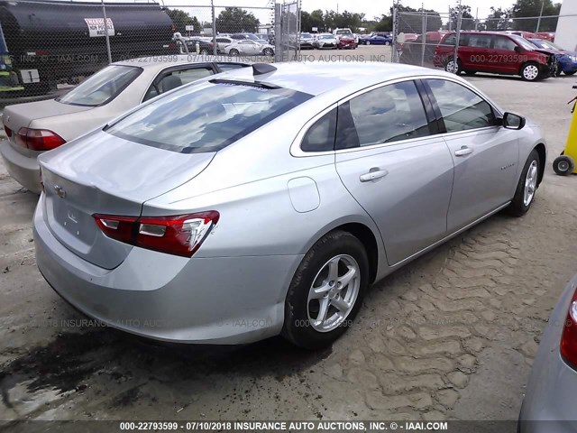 1G1ZB5ST1HF146348 - 2017 CHEVROLET MALIBU LS ვერცხლისფერი ფოტო 4