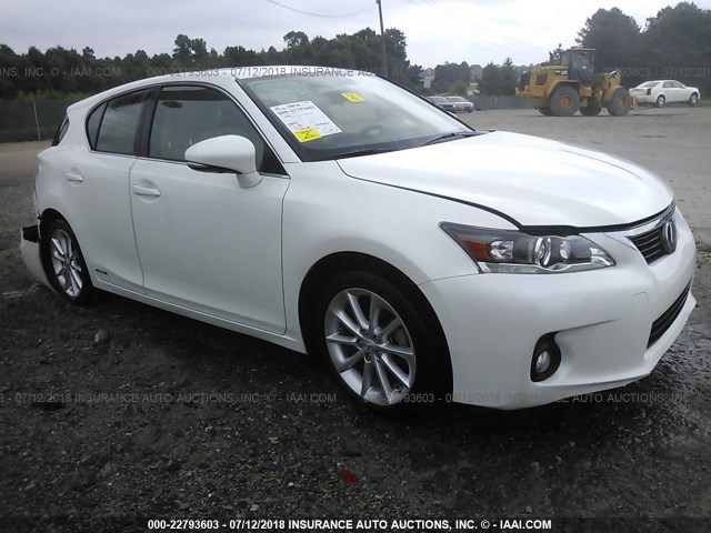 JTHKD5BH4D2129851 - 2013 LEXUS CT 200 WHITE photo 1