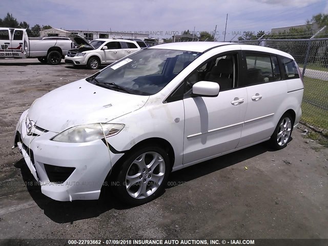 JM1CR293990343429 - 2009 MAZDA 5 WHITE photo 2